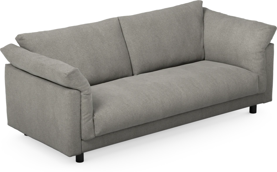 Cherrie - 2,5-sits soffa, hel dyna, fast klädsel - Grå