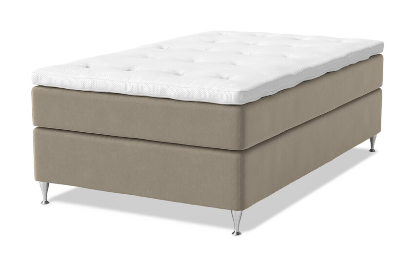 Sleep Delux - Kontinentalsäng, enkelsäng med bäddmadrass Sleep Delux vit - Brun