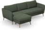 County - 3-sits soffa med flyttbar schäslong - Grön