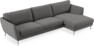 Madison Lux - 3-sits soffa med schäslong höger - Grå