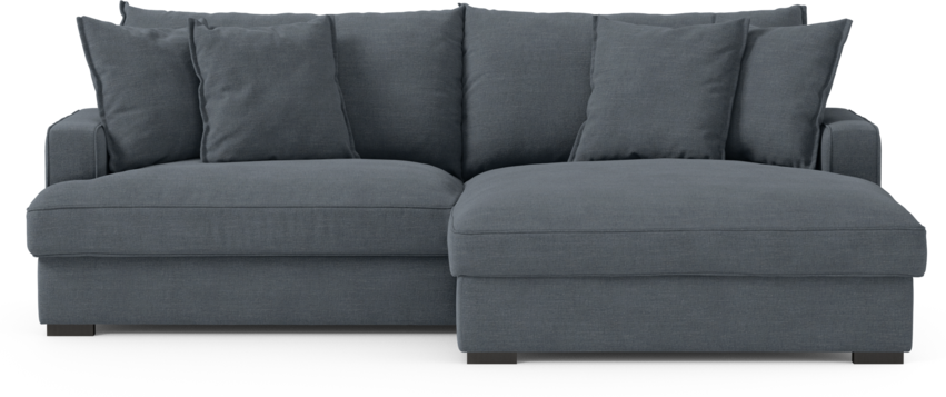 Mila - 2-sits soffa med schäslong XL höger - Blå