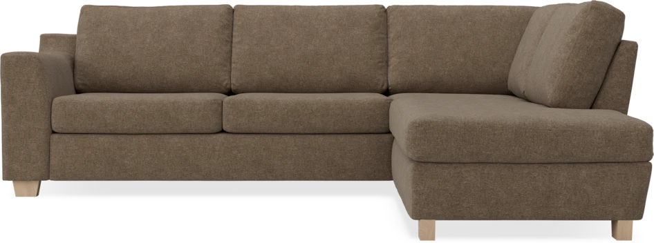 Friday - 2,5-sits soffa med divan höger - Brun