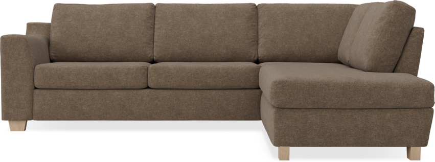 Friday - 2,5-sits soffa med divan höger - Brun