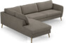 County - 2,5-sits soffa med divan vänster - Brun