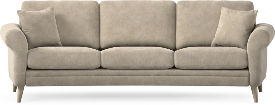 Eden - 3-sits soffa svängd - Beige