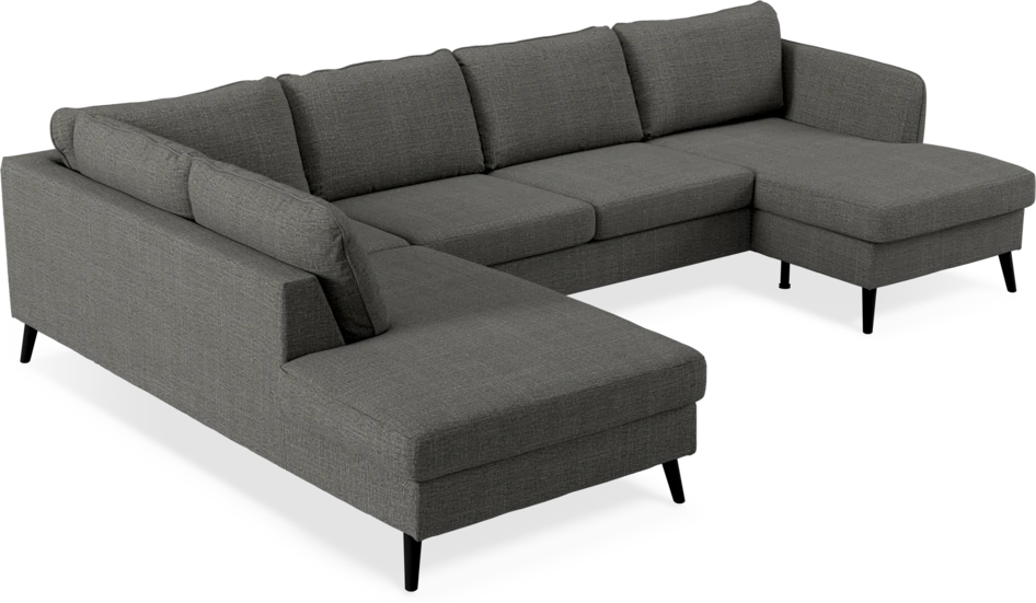 County - 3-sits soffa med divan vänster och schäslong höger - Grå