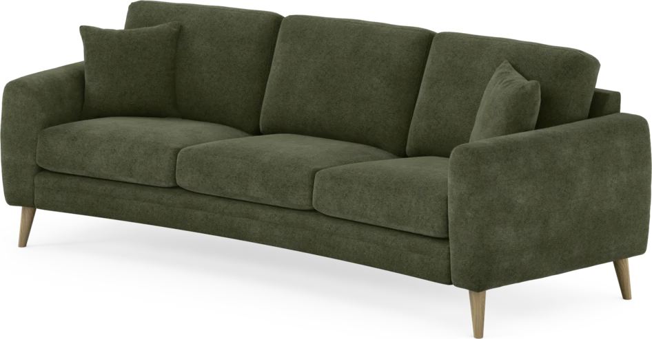 Eden - 3-sits soffa svängd - Grön
