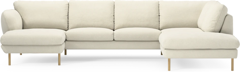 Madison - 2-sits soffa med schäslong vänster och divan höger - Vit