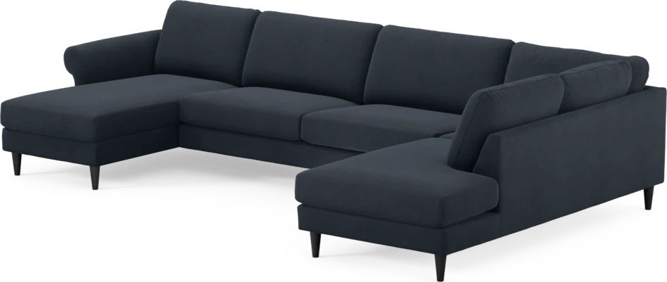 Bridge - 3-sits soffa med schäslong vänster och divan höger - Blå