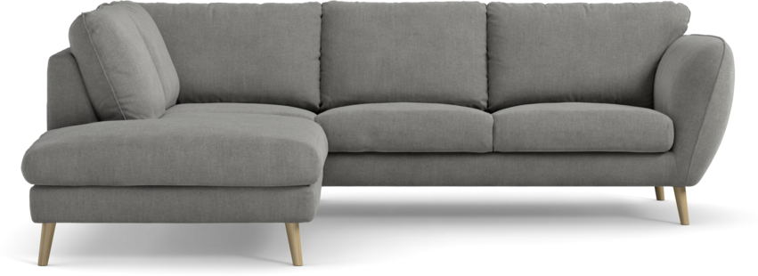 Madison Lux - 2-sits soffa med divan vänster - Grå