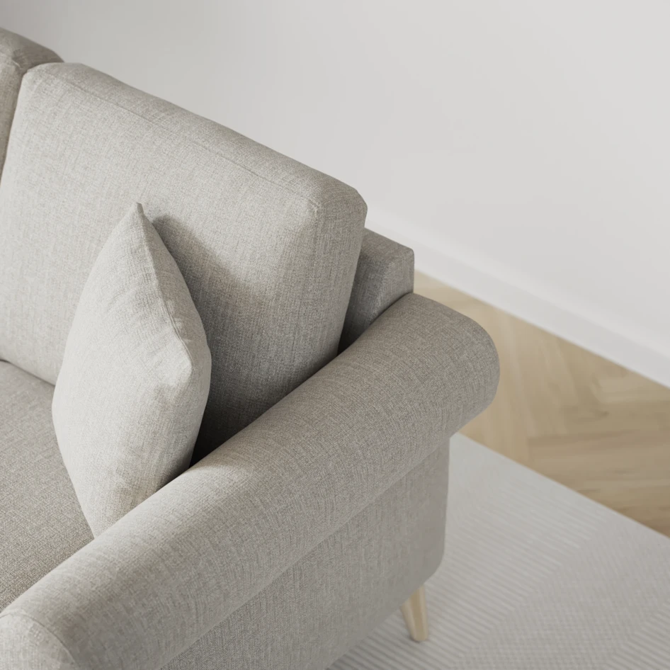 Eden - 3-sits soffa svängd - Grå