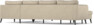 County - Hörnsoffa, 3+2-sits med schäslong vänster - Beige