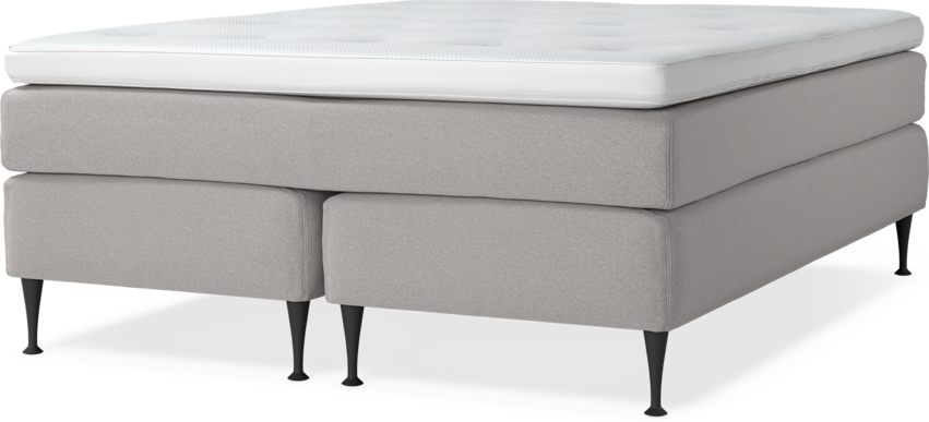 Delux Sense - Kontinentalsäng, dubbelsäng med bäddmadrass - Grå