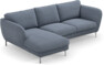Madison Lux - 2-sits soffa med schäslong vänster - Blå