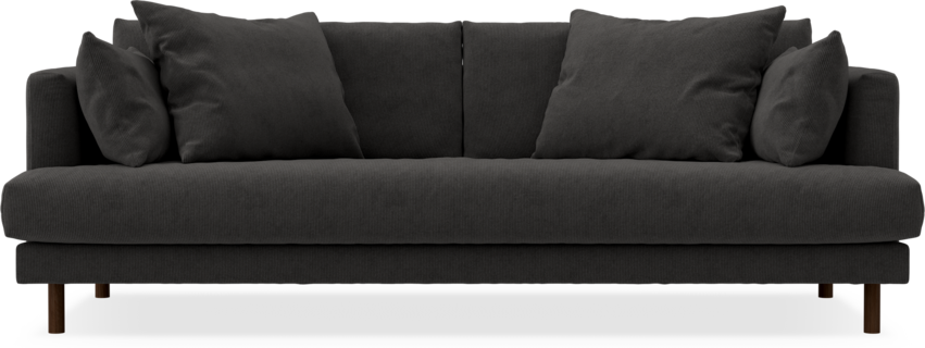 Harper - 3-sits soffa, hel dyna - Grå