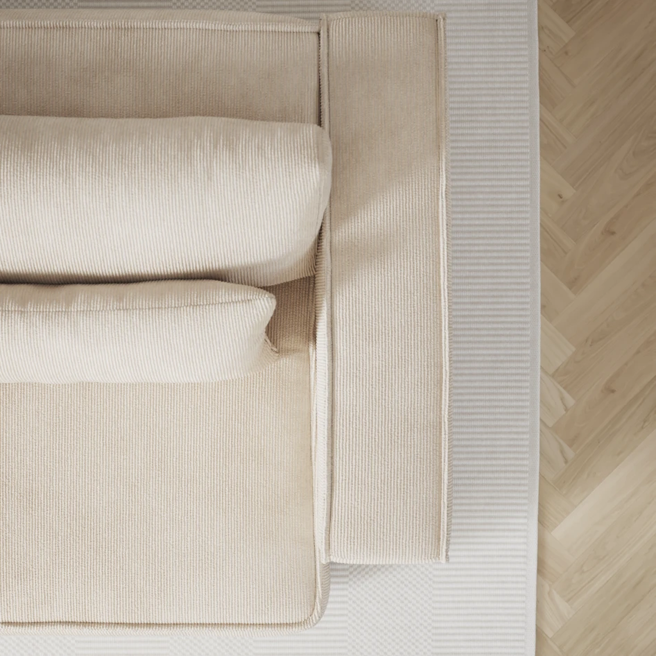 Ide - Bäddsoffa 3-sits med schäslong höger - Beige