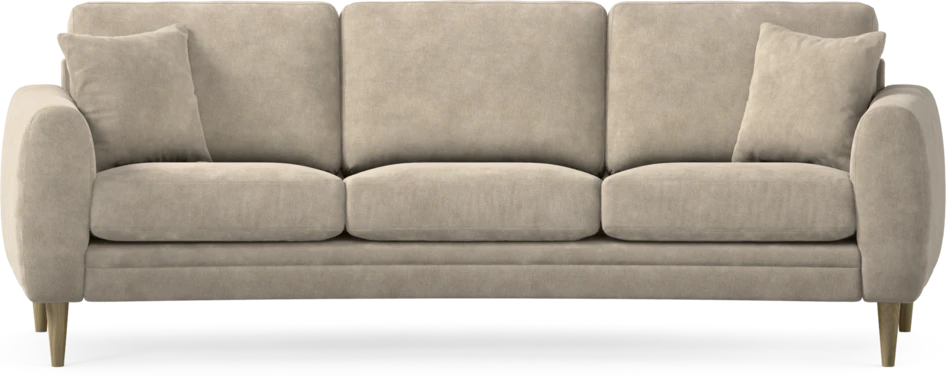 Eden - 3-sits soffa svängd - Beige