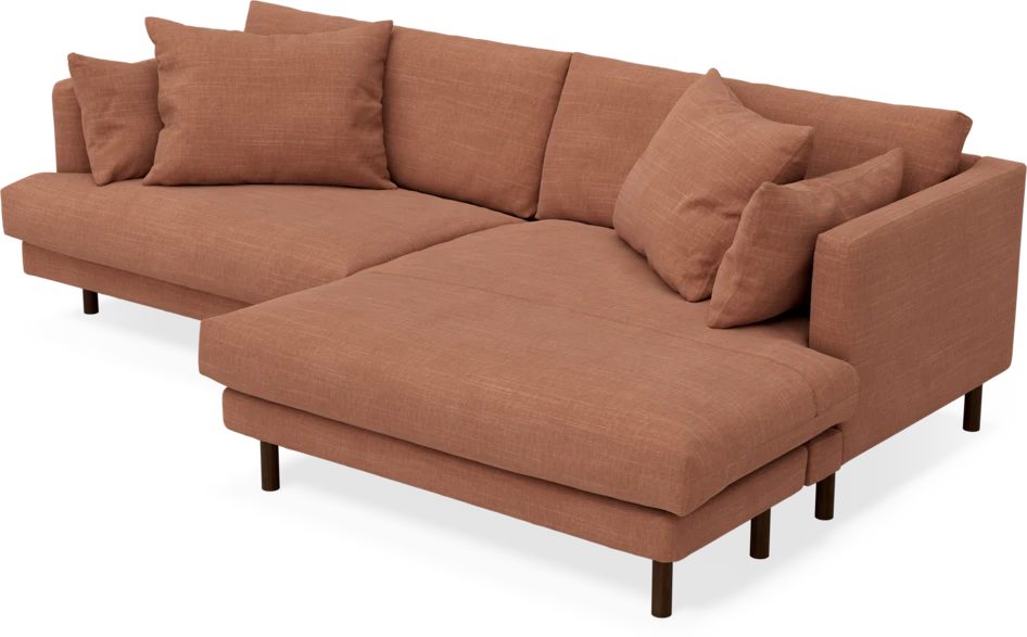 Harper - 4-sits med schäslong XL höger - Orange