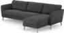 Bridge - 3-sits soffa med schäslong höger - Svart