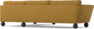 Madison Lux - 3-sits soffa med divan höger - Gul