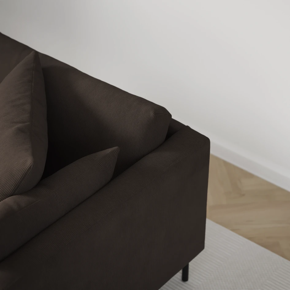 Harper - 3-sits soffa - Brun
