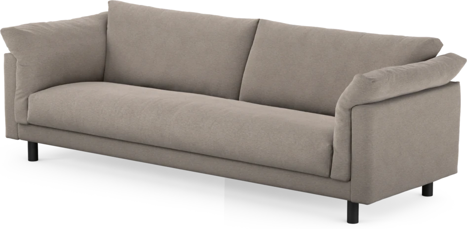 Cherrie - 4-sits soffa, hel dyna, fast klädsel - Beige
