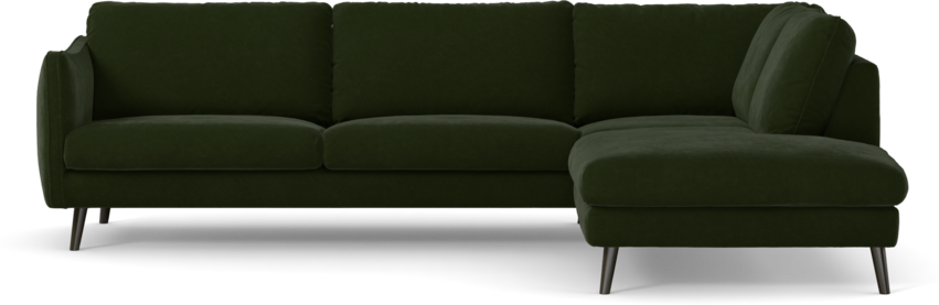 Madison Lux - 3-sits soffa med divan höger - Grön