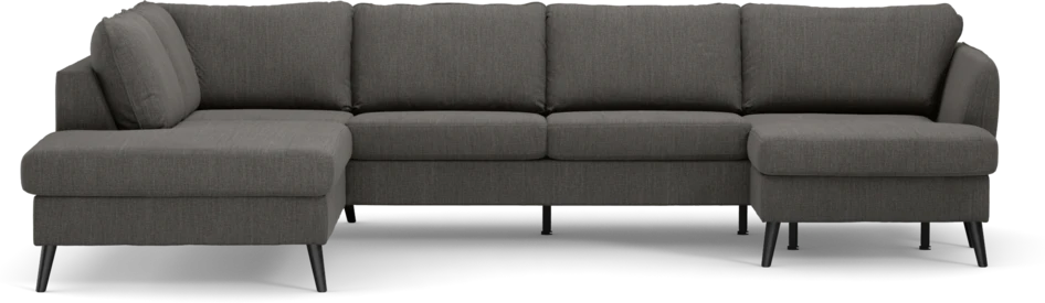 County - 3-sits soffa med divan vänster och schäslong höger - Brun