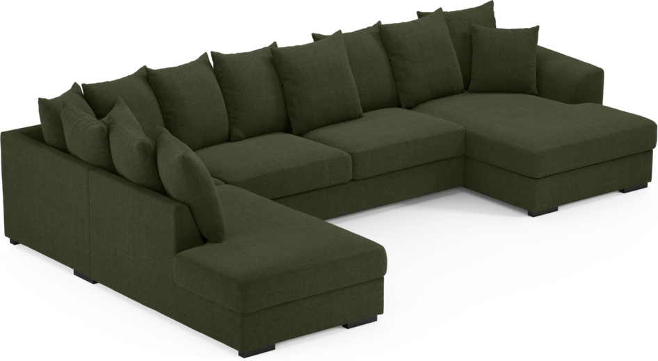 Town - 3-sits soffa med divan vänster och schäslong höger - Grön
