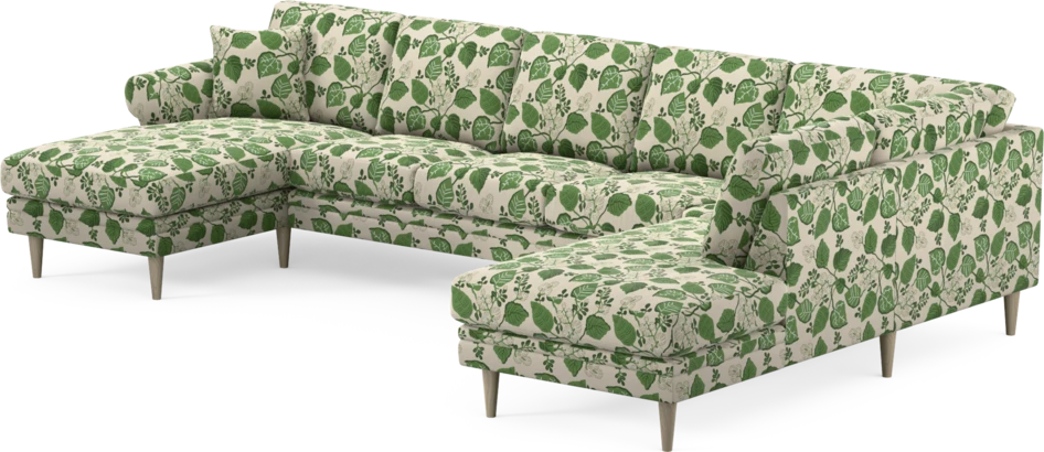 Eden - 3-sits soffa med schäslong vänster och divan höger - Flerfärgad