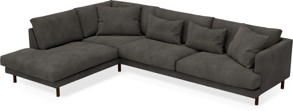 Harper - 3-sits soffa med divan vänster - Grå