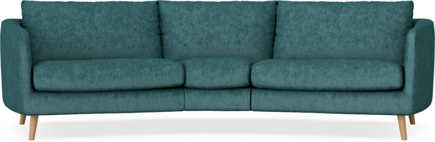 Madison - 3-sits soffa svängd, 90 cm - Turkos