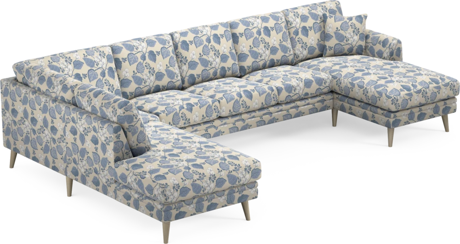 Eden - 3-sits soffa med divan vänster och schäslong höger - Flerfärgad