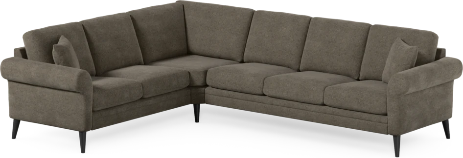 Eden - Hörnsoffa, 2+3-sits - Brun
