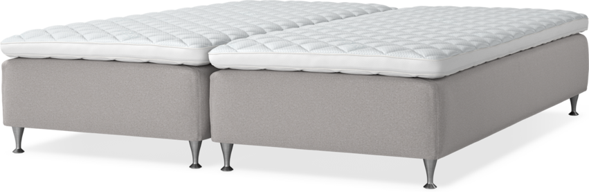 Delux Sense - Ramsäng, dubbelsäng med bäddmadrass - Grå