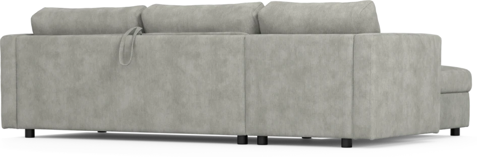 Lindö - Bäddsoffa 2,5-sits med schäslong, vändbar - Grå