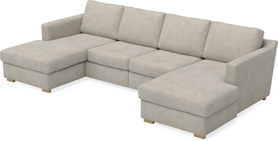 Friday - 2-sits soffa med två schäslonger - Beige