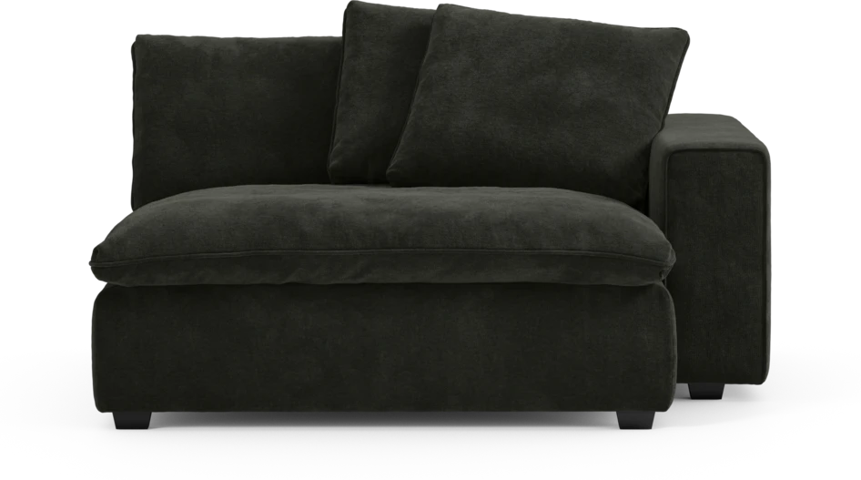 Bellora - Schäslong XL med armstöd höger - Svart