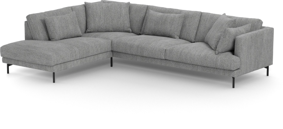Harper - 3-sits soffa med divan vänster - Grå