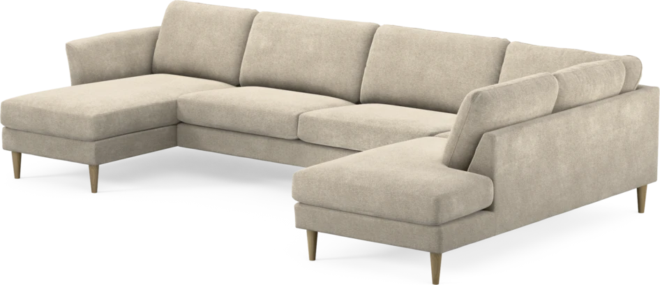 Bridge - 3-sits soffa med schäslong vänster och divan höger - Beige