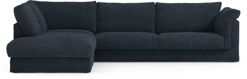 Cherrie Klädsel - 3-sits soffa med divan vänster - Blå
