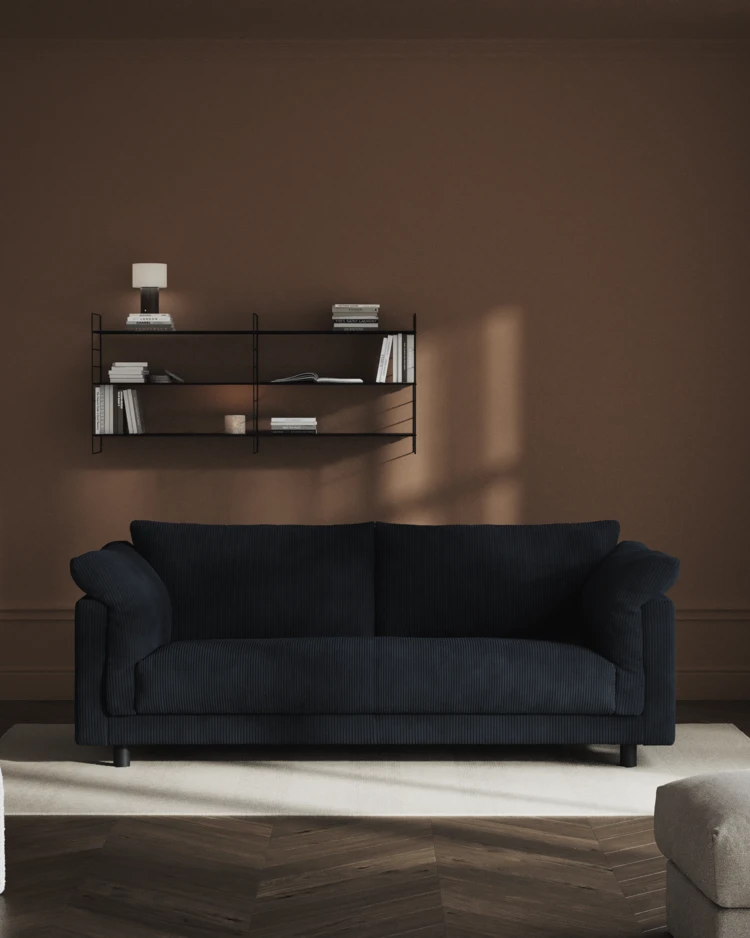 Cherrie - 2,5-sits soffa, hel dyna, fast klädsel - inspiration