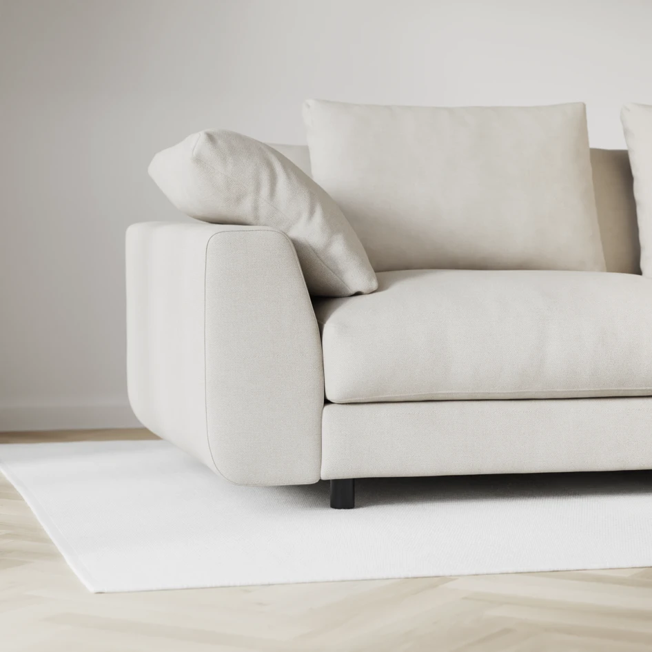 Amie - 3-sits med divan höger - Vit