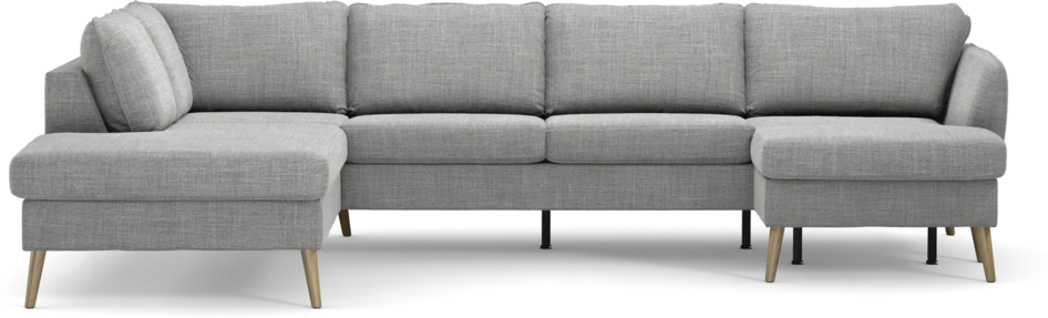 County - 3-sits soffa med divan vänster och schäslong höger - Grå