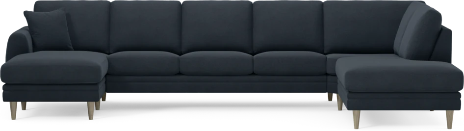 Eden - 3-sits soffa med schäslong vänster och divan höger - Blå