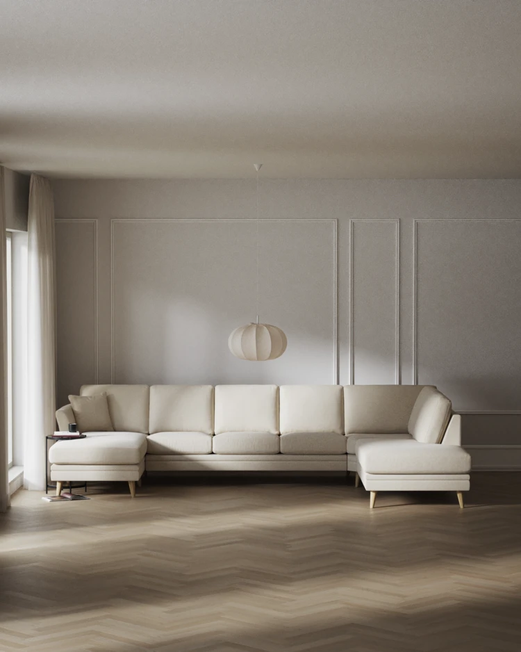 Eden - 3-sits soffa med schäslong vänster och divan höger - inspiration