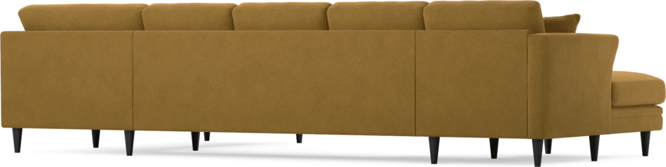 Eden - 3-sits soffa med schäslong vänster och divan höger - Gul