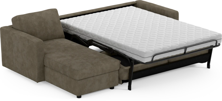 Lindö - Bäddsoffa 2,5-sits med schäslong, vändbar - Beige