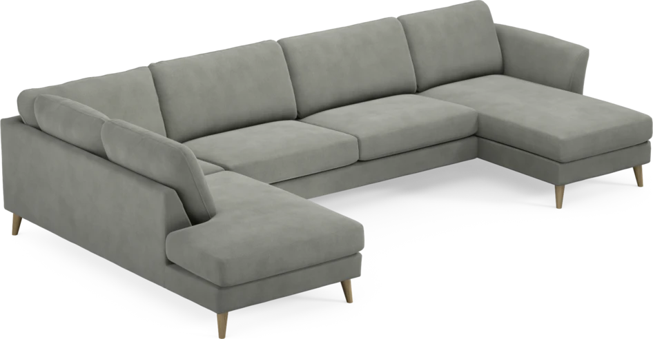 Bridge - 3-sits soffa med divan vänster och schäslong höger - Grå