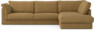 Cherrie Klädsel -  3-sits soffa med divan höger - Gul